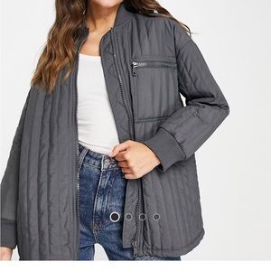 Topshop quilted bomber jacket